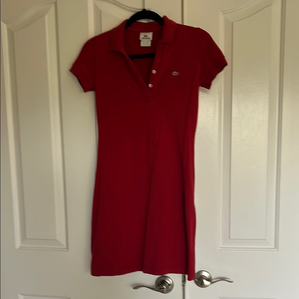 Lacoste Women's Red Polo Dress